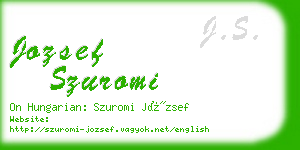 jozsef szuromi business card